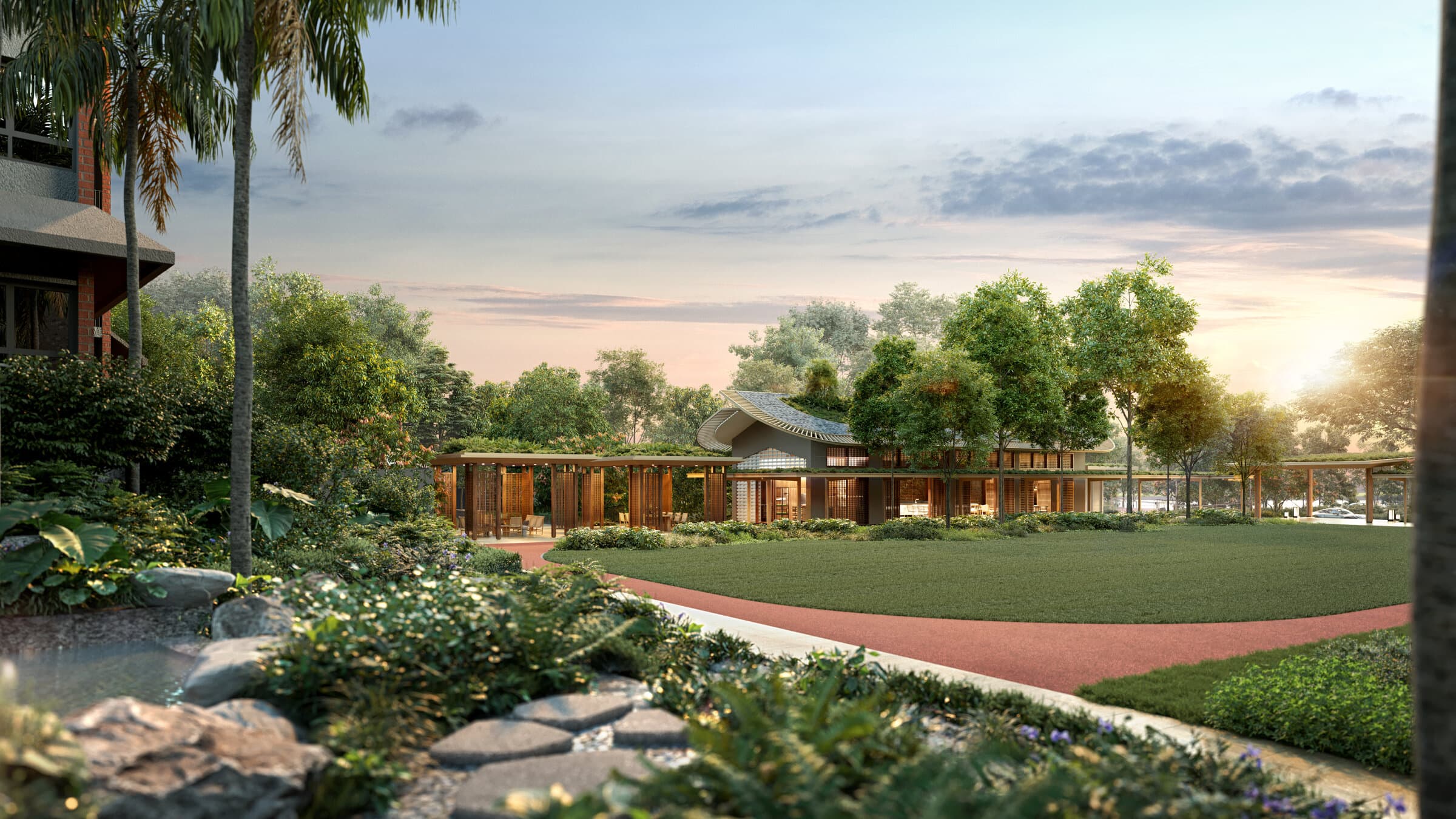 Springleaf Residence clubhouse with running track