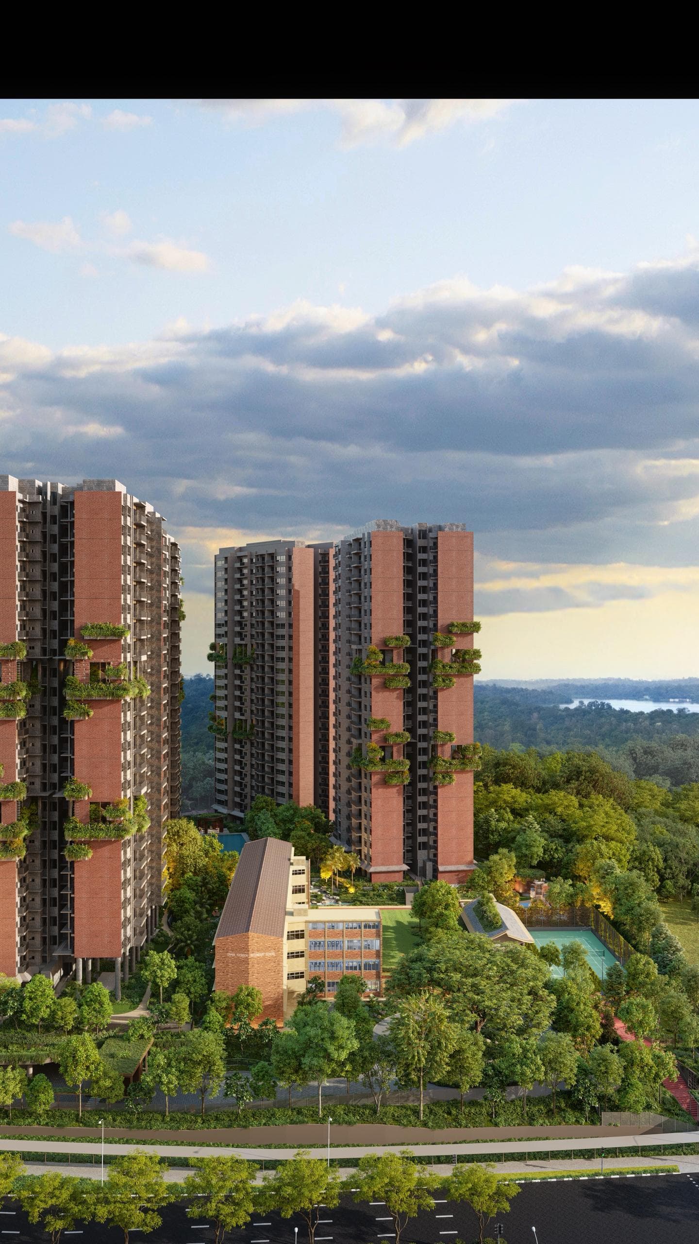 Springleaf Residence aerial view showcasing lush green surroundings